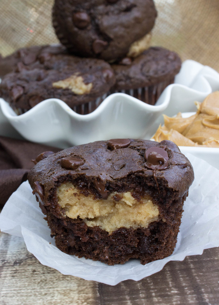 Peanut Butter Filled Chocolate Muffins Sugar Spun Run