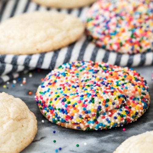 cream cheese cookies on marble