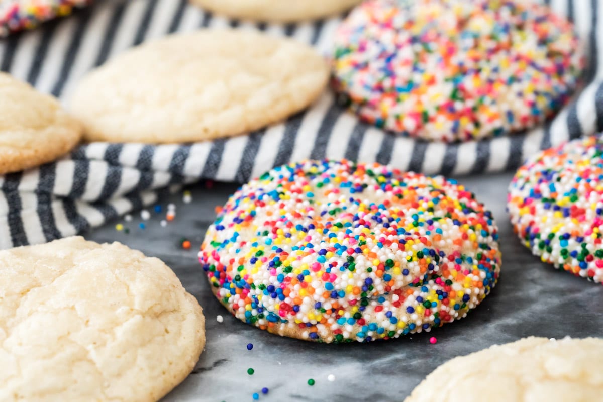 cream cheese cookies on marble