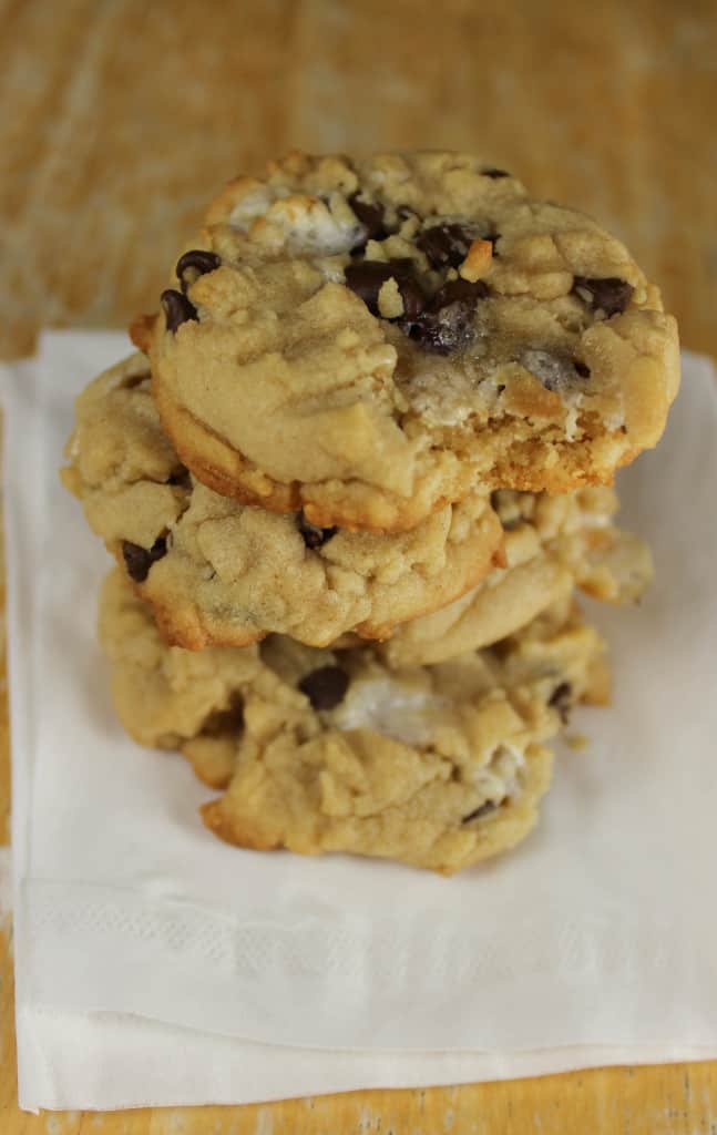 Marshmallow Chocolate Chip Peanut Butter Cookies