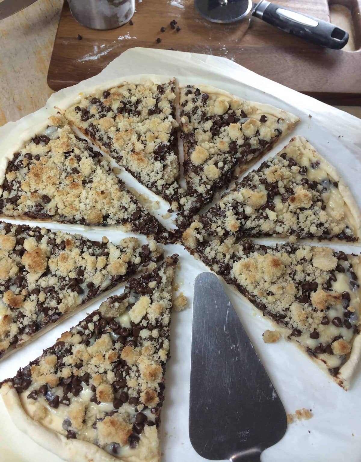 Chocolate Chip Dessert Pizza