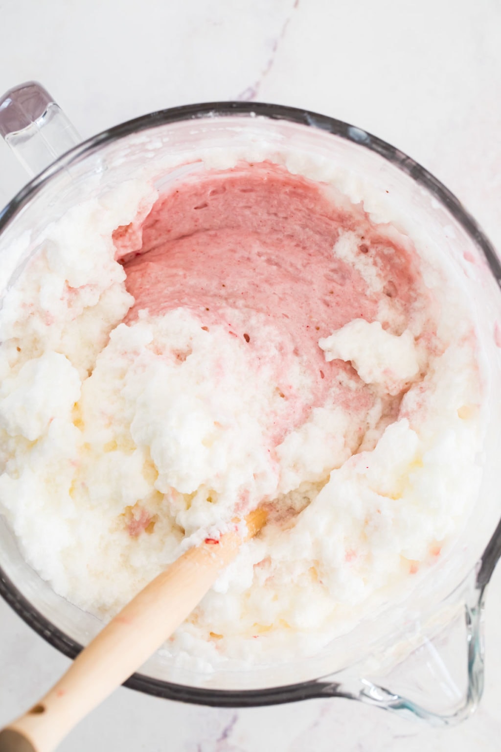 Strawberry Cake (No Jello) with Whipped Cream Cheese Frosting