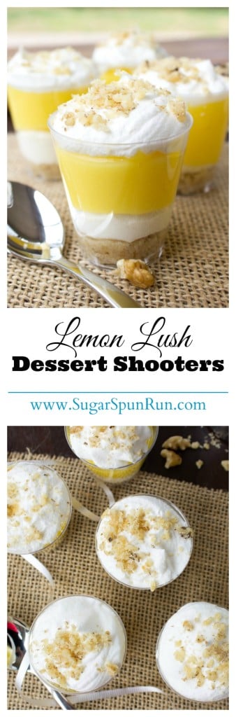 Lemon Lush Dessert Shooters--so easy and no bake!