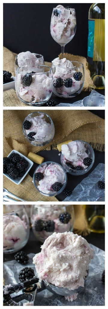 Blackberry Moscato Ice Cream--5 Ingrediens and no ice cream maker!