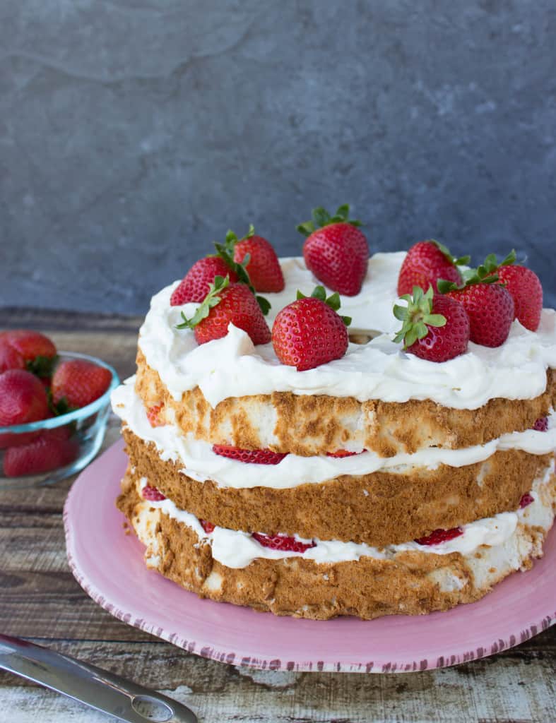 Lemon Layered Angel Food Cake