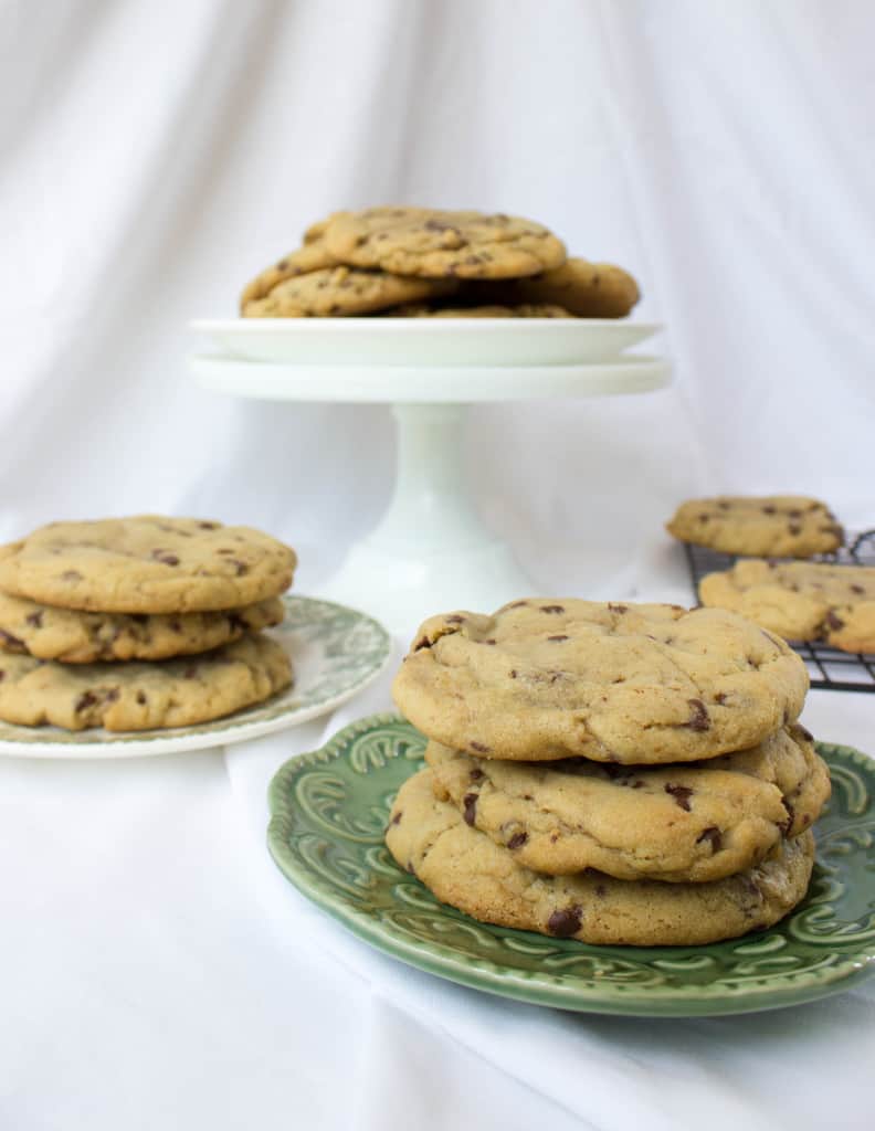 Browned Butter and Bourbon Cookies in stacks