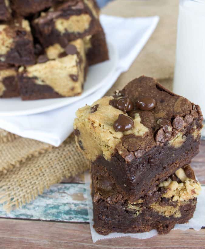 Chocolate Chip Cookie Brownie Bars Sugar Spun Run