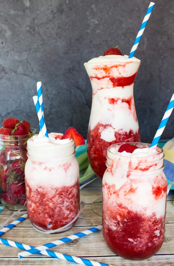 Strawberries and Cream Daiquiris