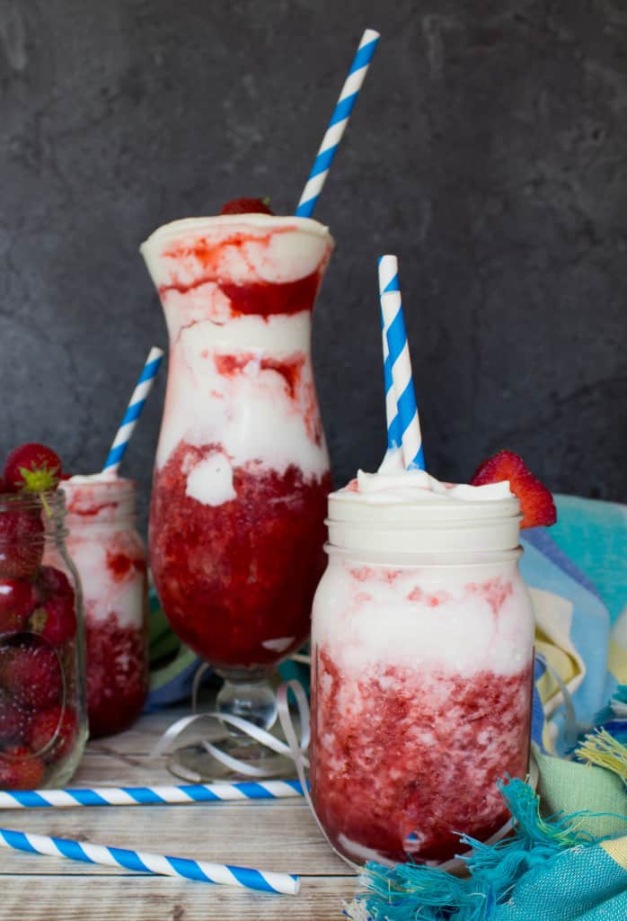 Strawberries and Cream Daiquiris