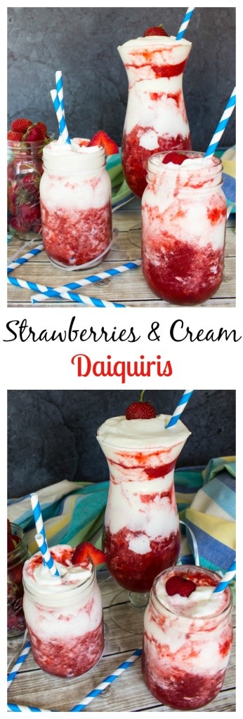 Strawberries and Cream Daiquiris--so easy!