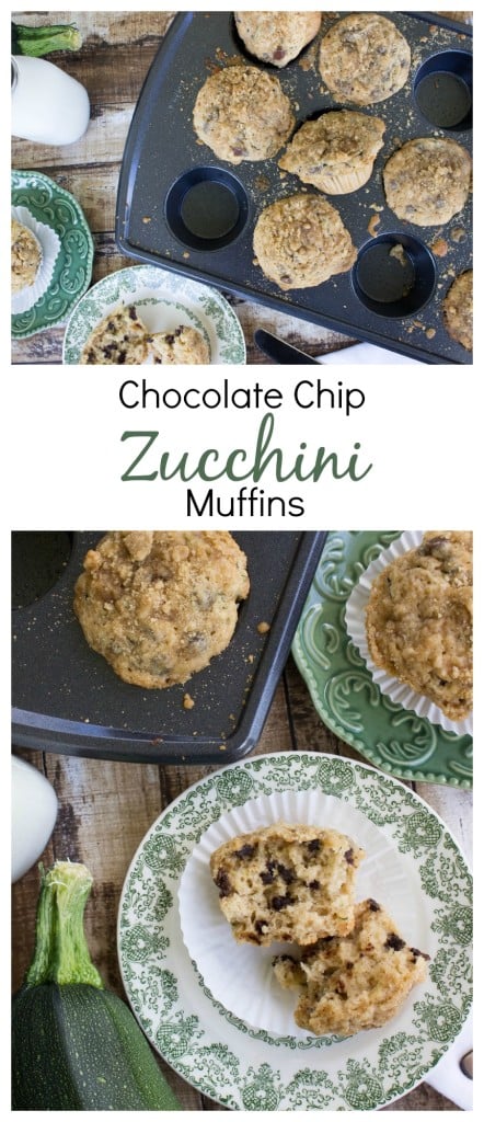 Zucchini Muffins Studded with Chocolate Chips