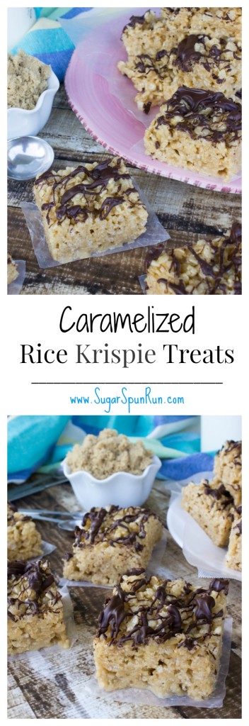 Caramelized Rice Krispie Treats www.SugarSpunRun.com