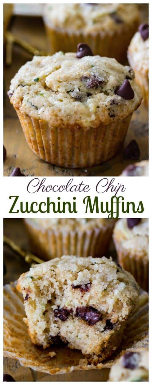 Chocolate Chip Zucchini Muffins Sugar Spun Run