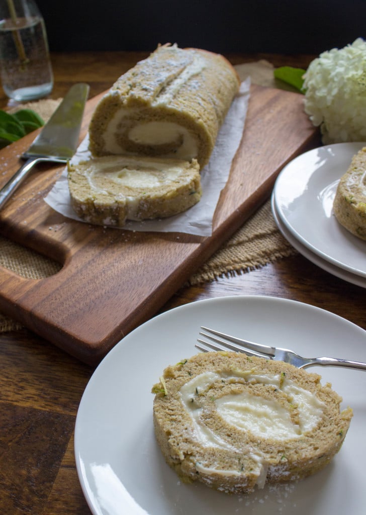 Zucchini Roll slice on plate