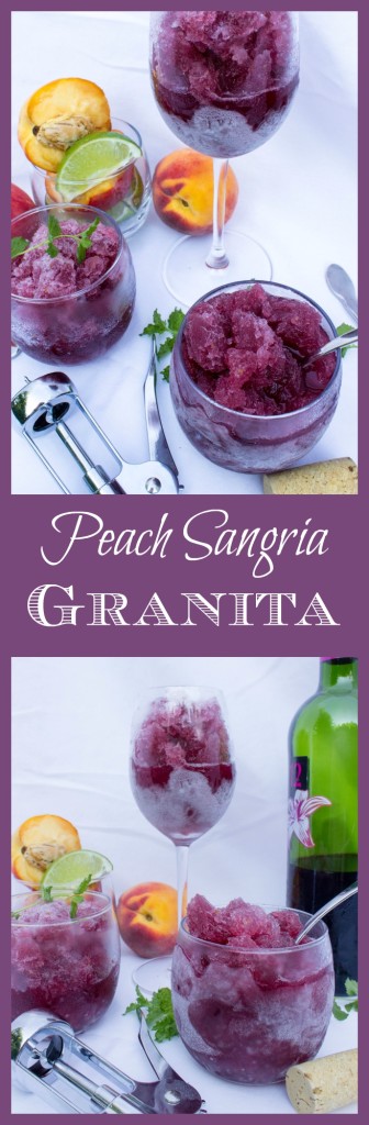 Peach Sangria Granita--It's like a wine snowball!