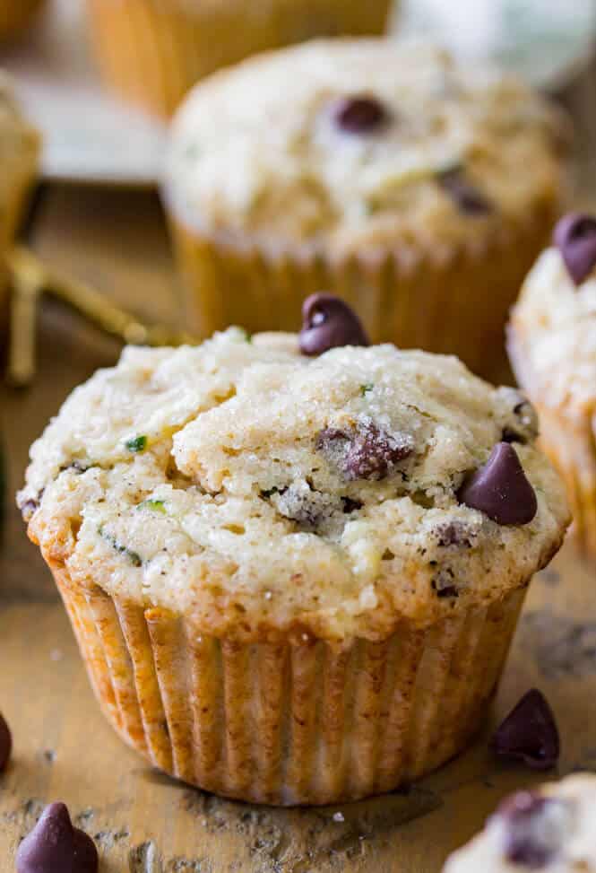 Chocolate Chip Zucchini Muffins  Sugar Spun Run