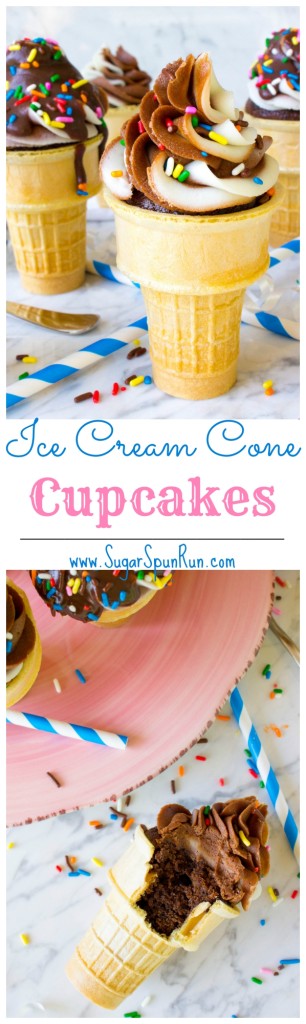 Ice Cream Cone Cupcakes SugarSpunRun