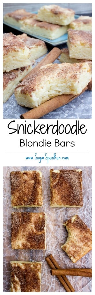 snickerdoodle blondie bars