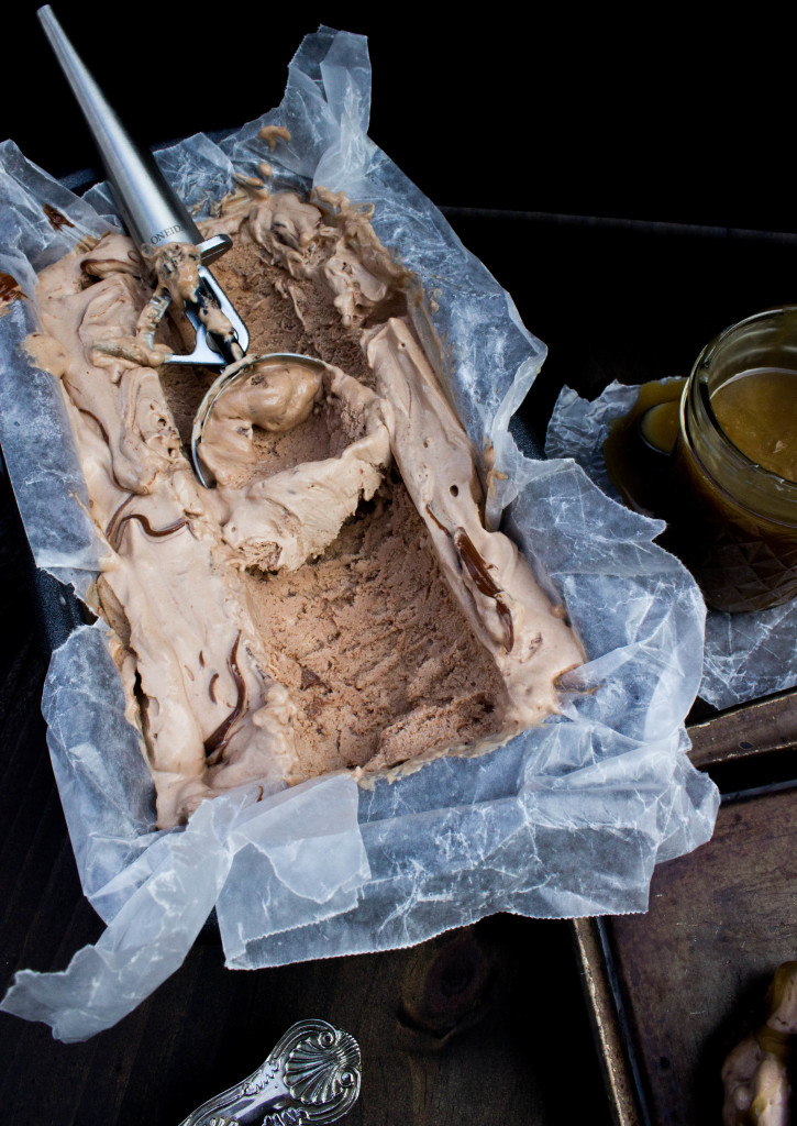 Brownie Cookie Nutella Ice Cream Sandwiches with Salted Caramel Sugar
