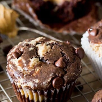 Chocolate Peanut Butter Muffins - The First Year