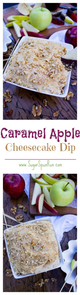 Caramel Apple Cheesecake Dip-- made with an easy 5 ingredient homemade caramel