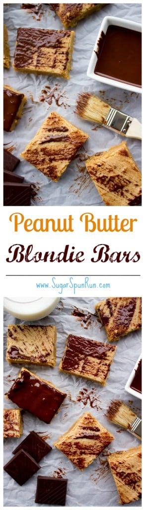 Oh-so-easy Peanut Butter Blondie Bars SugarSpunRun