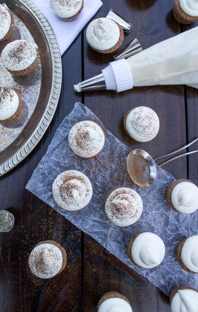 Mini Nutella Cupcakes Marshmallow Frosting