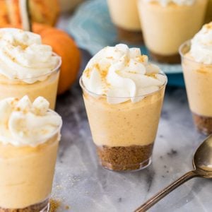 PUMPKIN pie cheesecake dessert shooters