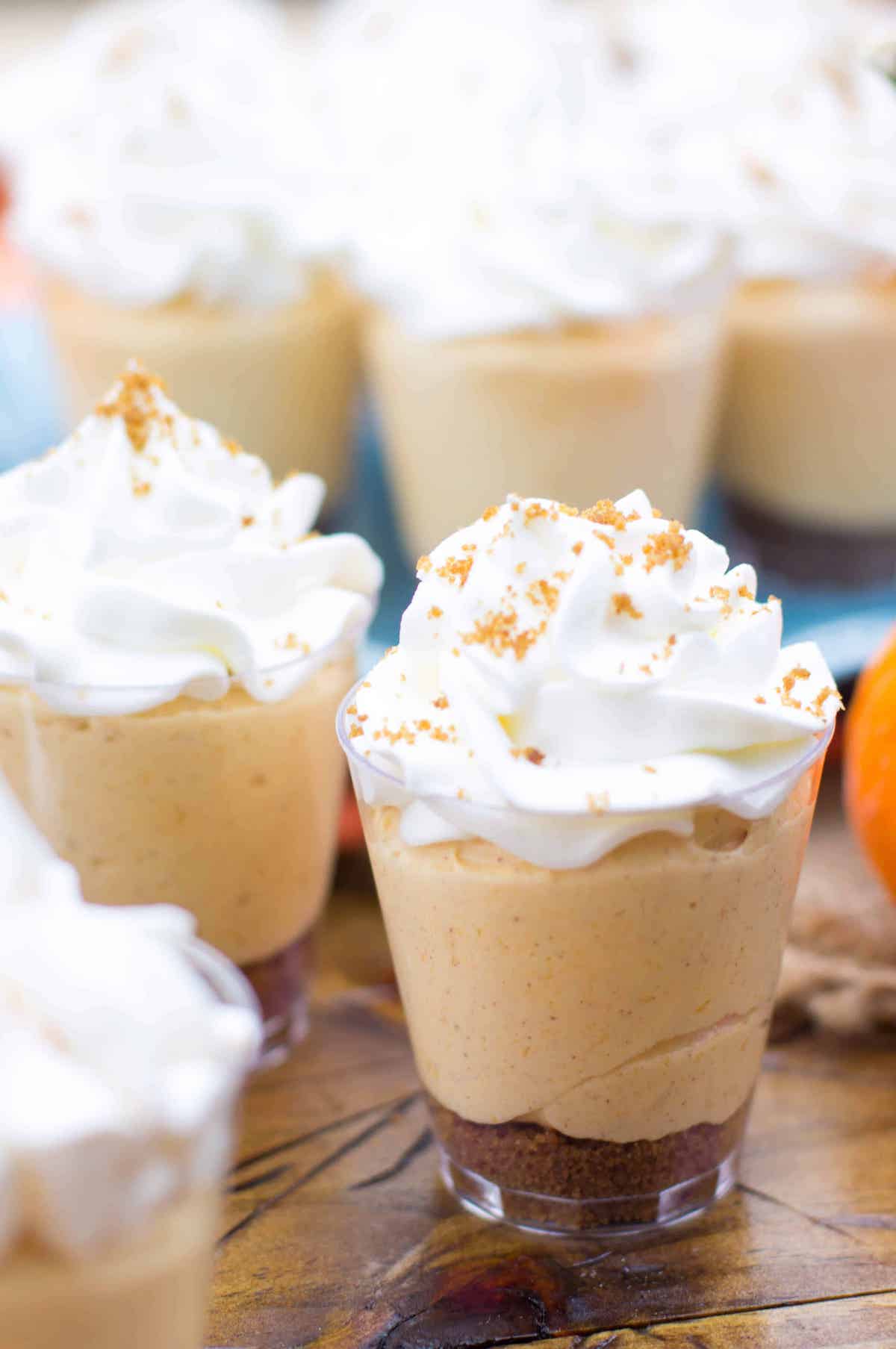 pumpkin pie cheesecake dessert shooters