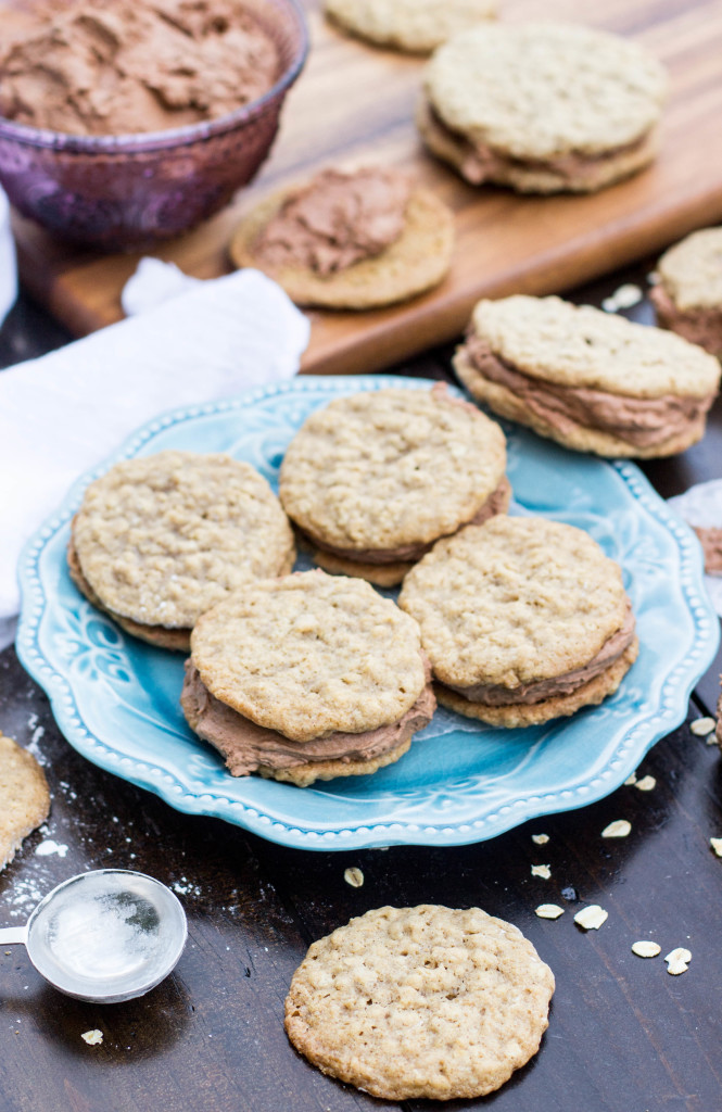 Oatmeal Creme Pies with Malted Chocolate Creme Sugar Spun Run