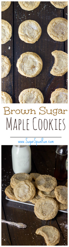 Brown Sugar Maple Cookies SugarSpunRun.com