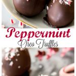 Peppermint oreo truffles