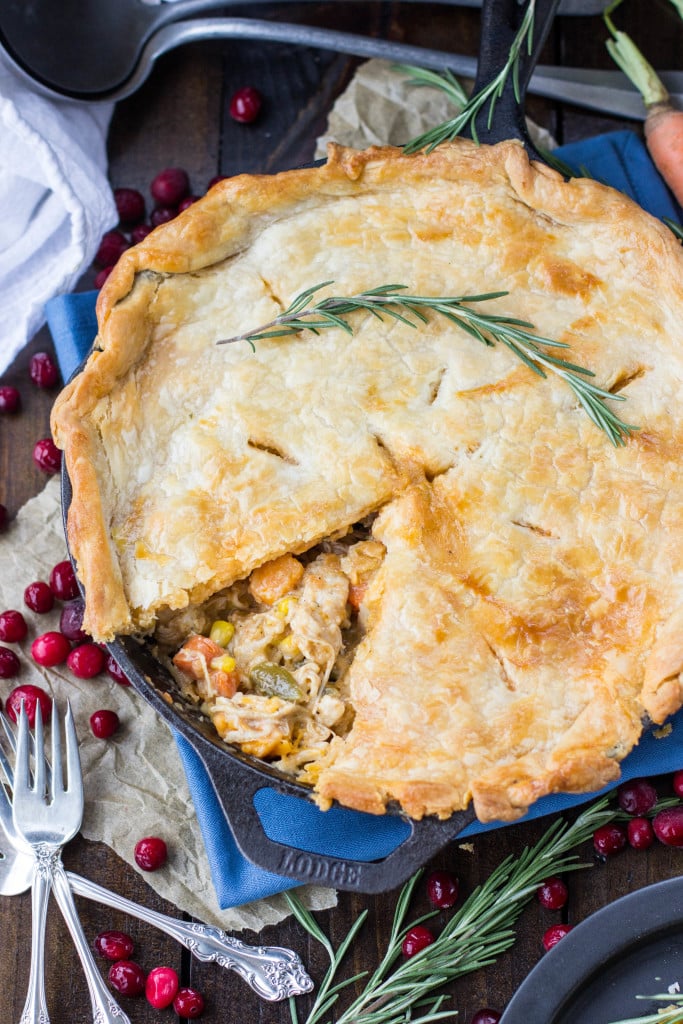 Turkey Pot Pie, great for using up leftover turkey from Thanksgiving -- www.SugarSpunRun.com