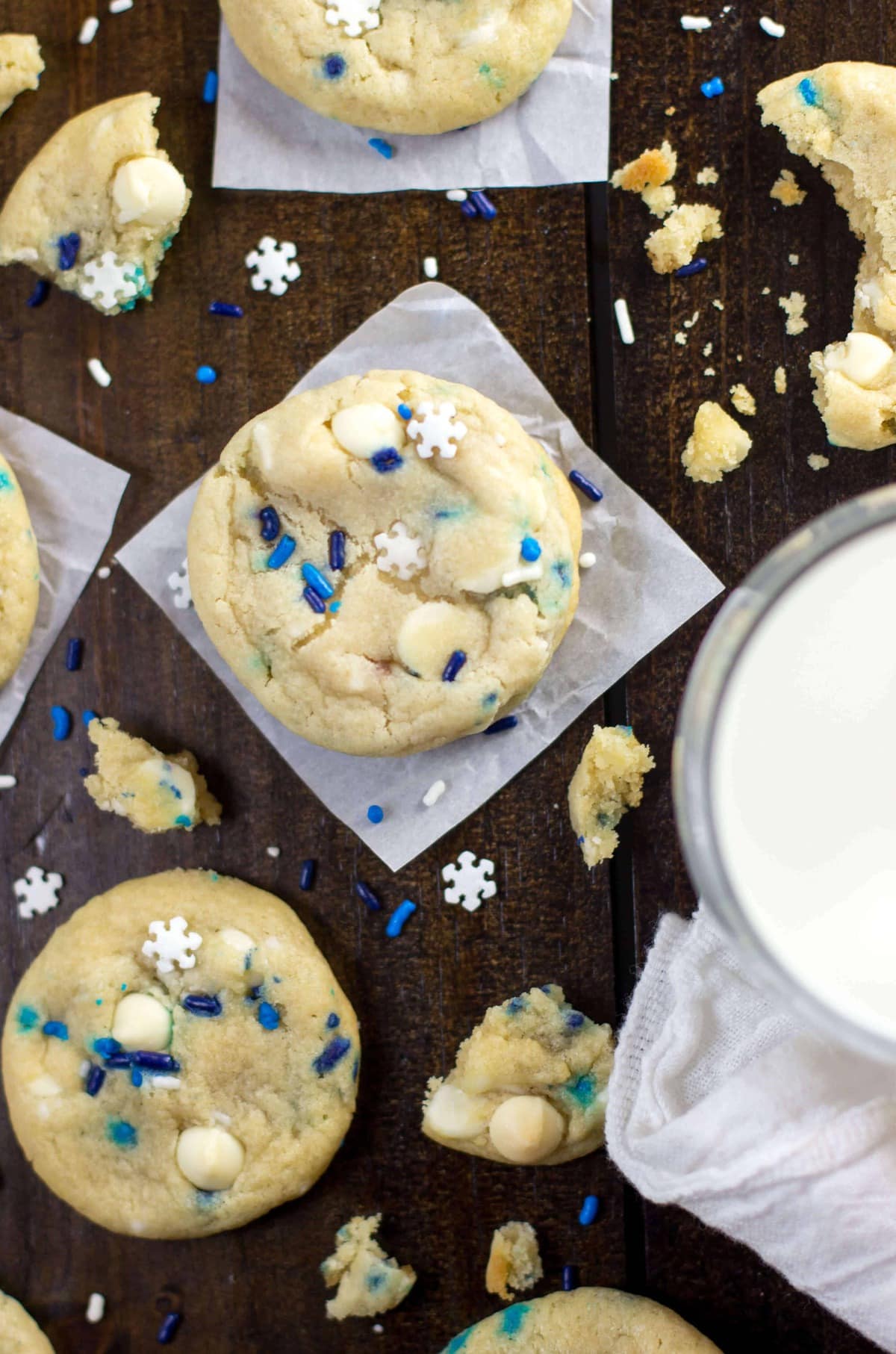 Stained-Glass Cookies with Wintry Blue Stars
