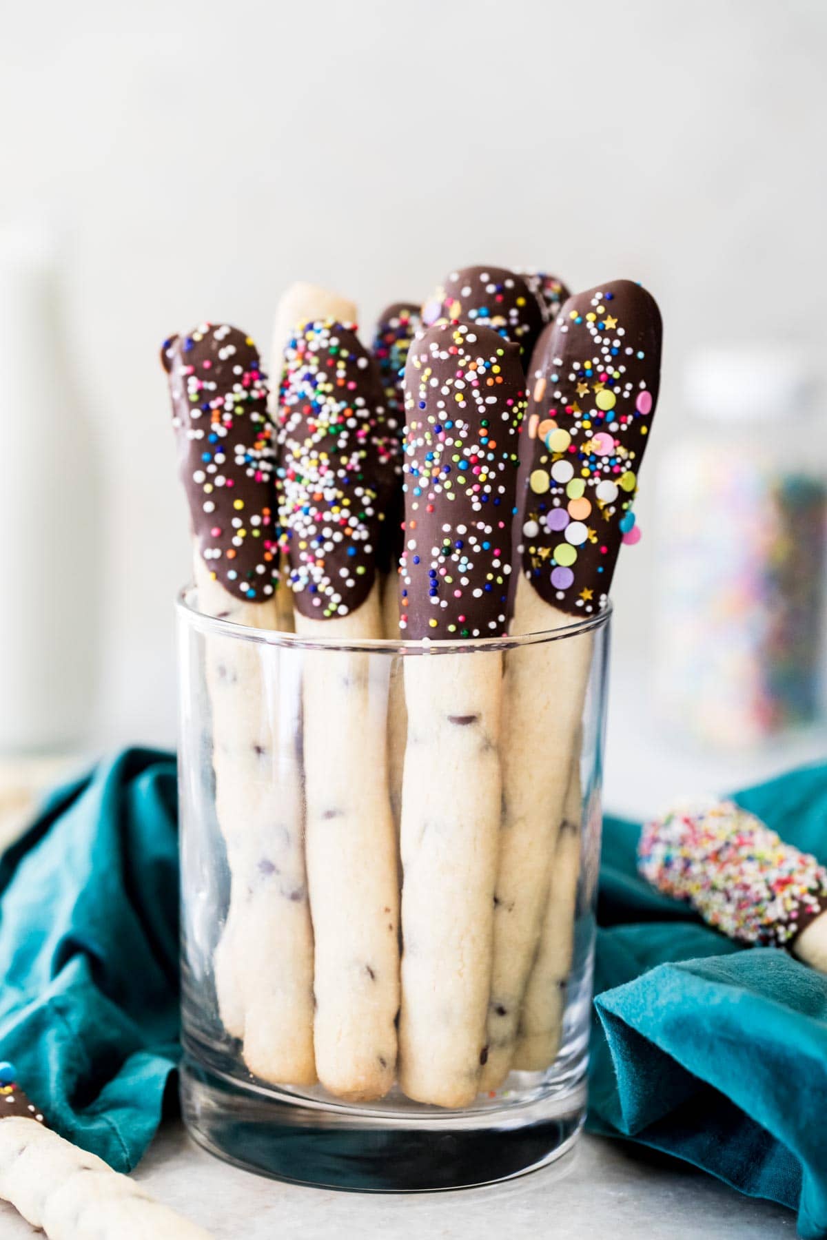 cookie sticks in glass jar