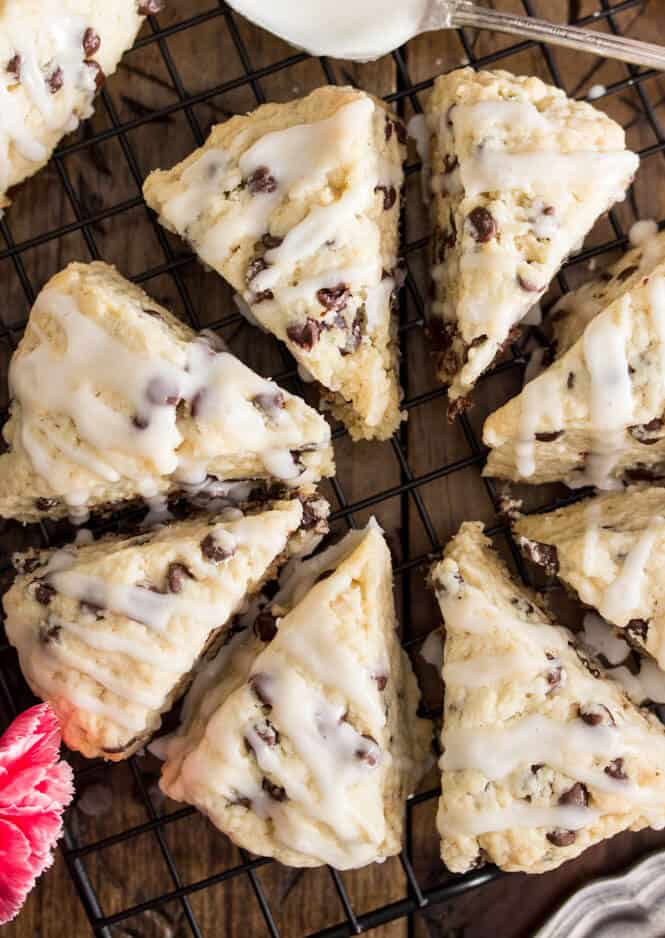 Mini Chocolate Chip Scones - Sugar Spun Run