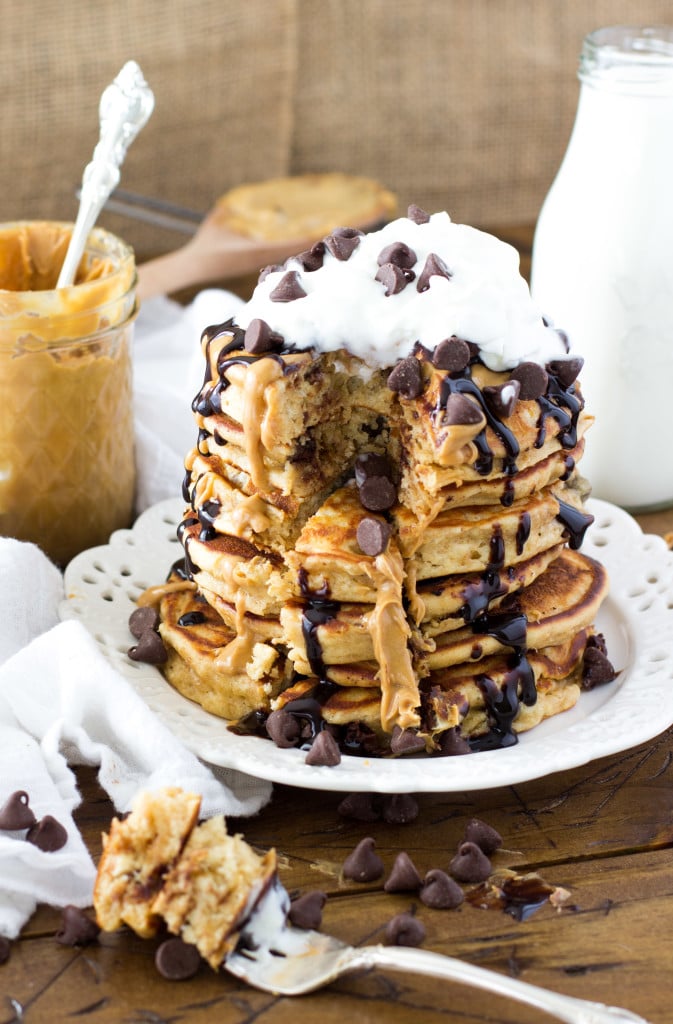 Peanut Butter and Chocolate Chip Pancakes Recipe