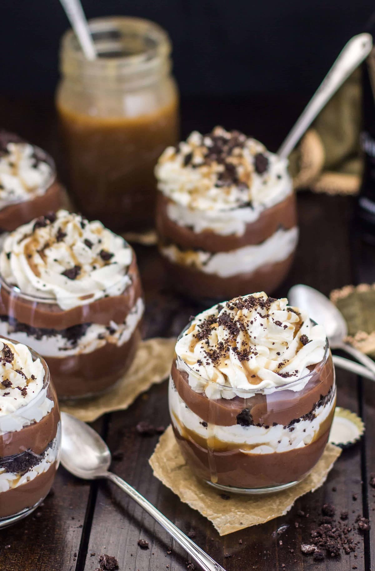 Irish car bomb trifles in a glass