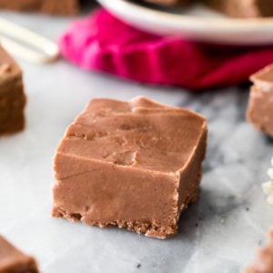 chocolate fudge on marble surface