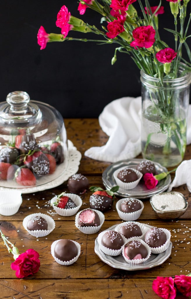 Chocolate Covered Strawberry Buttercream Candy Recipe -- SugarSpunRun