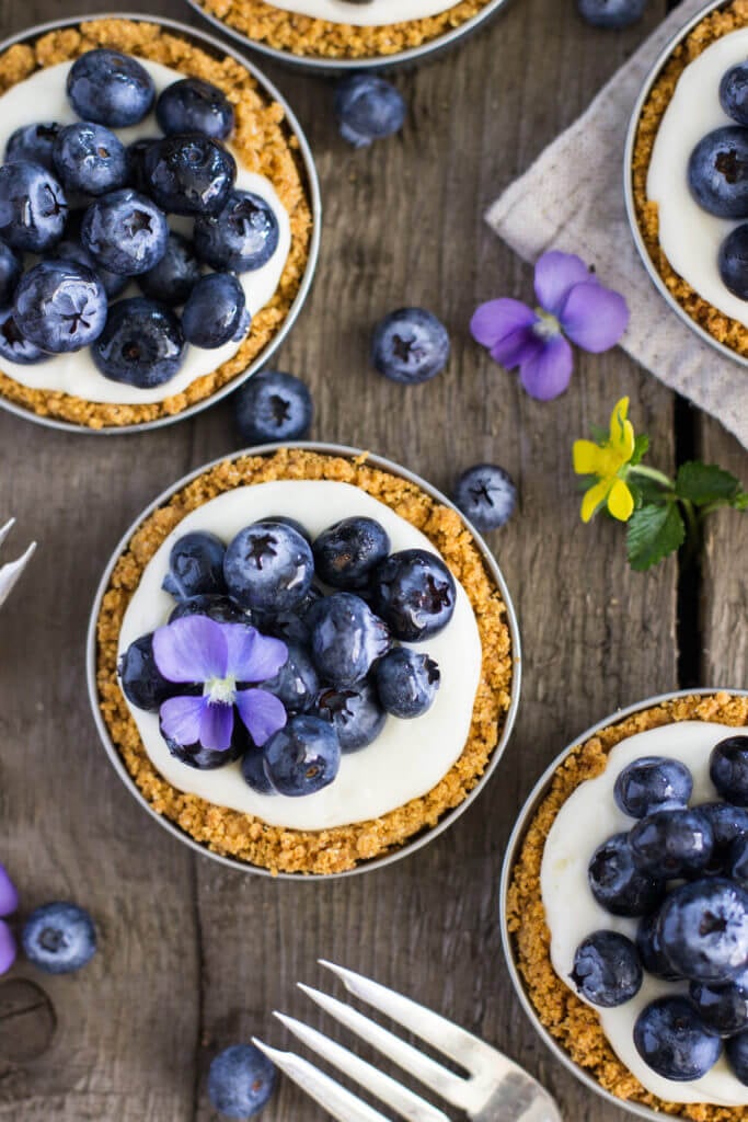 Easy Lemon Blueberry Tarts (In Mason Jar Lids)