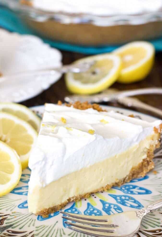Slice of lemon pie