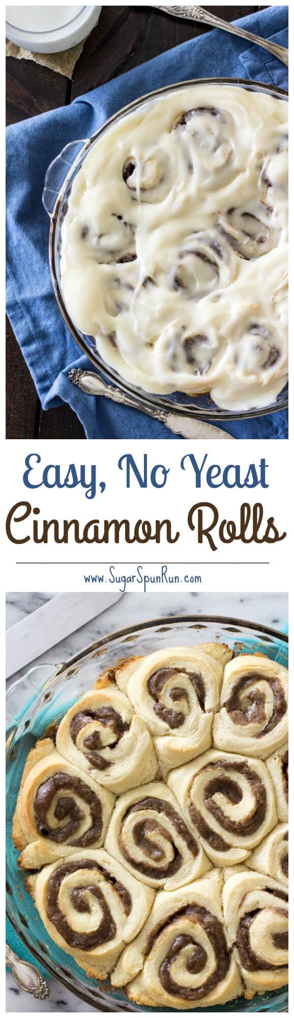 Easy no yeast cinnamon rolls