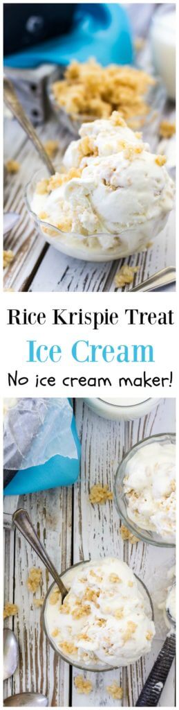 Rice Krispie Treat Ice Cream  No Churn  - 10