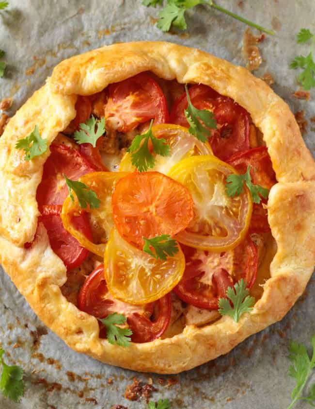 Galette with tomatoes