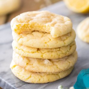 stack of lemon cookies