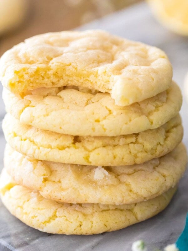 stack of lemon cookies