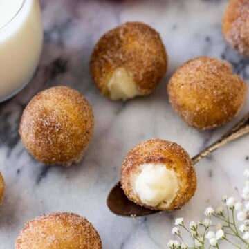 Inside Out Cinnamon Roll Donut Holes -- via SugarSpunRun