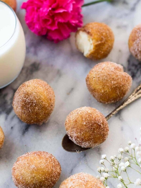 Inside Out Cinnamon Roll Donut Holes -- via SugarSpunRun