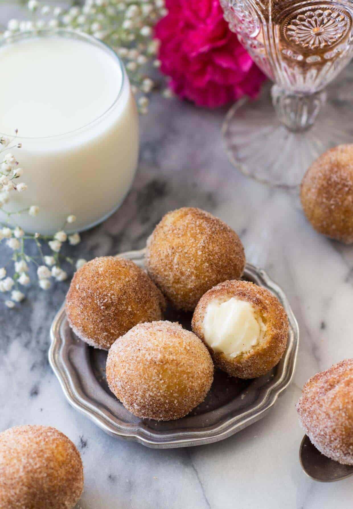 Inside Out Cinnamon Roll Donut Holes -- via SugarSpunRun